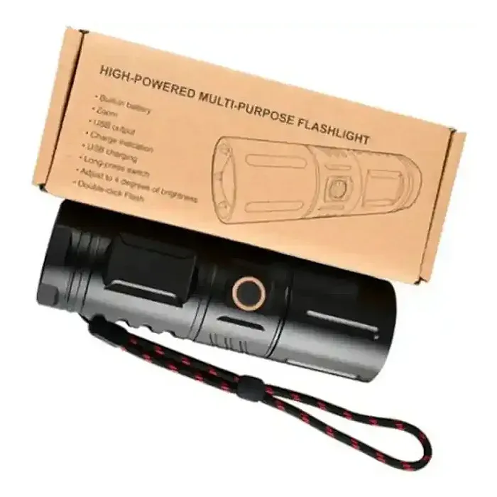 2000 High Lumen Type-C USB Rechargeable Multipurpose Flashlight